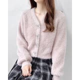 【WEB限定アイテム】Vネックリボン釦フェザーニットカーディガン | INGNI | 詳細画像9