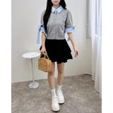 12G袖リボンシャツレイヤード風ニット | INGNI  | 詳細画像6 