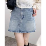 デニム/ライトブルー | オーロラストーンデニムミニスカート | INGNI