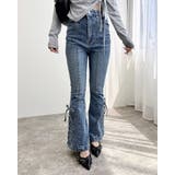 センターシームレースアップフレアデニムパンツ | INGNI | 詳細画像8