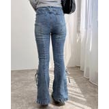 センターシームレースアップフレアデニムパンツ | INGNI | 詳細画像4