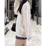 5G Backベロアリボンケーブルチュニックニット | INGNI | 詳細画像5