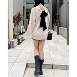 5G Backベロアリボンケーブルチュニックニット | INGNI | 詳細画像3