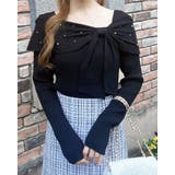 クロ/クロ | 12Gビジュー2WAYオフショルニット | INGNI 