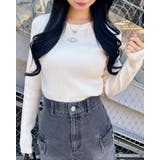 12Gメタルプリントリブニット | INGNI | 詳細画像1