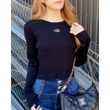 クロ | 12Gメタルプリントリブニット | INGNI