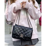 クロ | エンブレム付キルティングショルダーバッグ | INGNI 