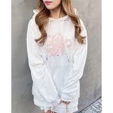 オフホワイト/ピンク | キルティングロゴ裏毛パーカー | INGNI 