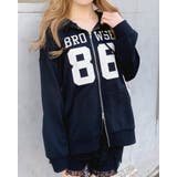 ナンバリング裏毛ダブルZIPパーカー | INGNI  | 詳細画像1 