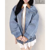 衿異素材FZIPデニムジャケット | INGNI  | 詳細画像6 