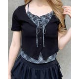 クロ/グレー | レイヤードカーデトップス | INGNI 