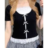 クロ | レイヤード前リボンリブTOPs | INGNI 