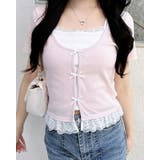 ピンク | レイヤード前リボンリブTOPs | INGNI 