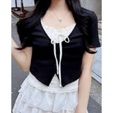 クロ/レース | レイヤードカーデトップス | INGNI 