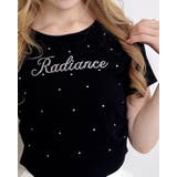ラインストーン飛ばしロゴサイドギャザーT | INGNI  | 詳細画像1 