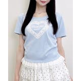サックス | レースハートロゴ裾レース出しリブTOPs | INGNI