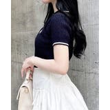 12Gケーブル柄ヘンリースキッパー半袖ニット | INGNI | 詳細画像9
