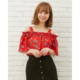 アカ | 【2018春夏】花柄オフショル/TOPS | INGNI