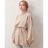 12Gミラノリブサッシュ付モックネックチュニックニット | INGNI  | 詳細画像33 