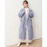 ブルー | サイドスリットBIGロングコート | INGNI 