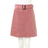 ピンク | コーデュロイベルト付き／台形スカート | INGNI 