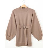 12Gミラノリブサッシュ付モックネックチュニックニット | INGNI  | 詳細画像1 