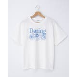 オフホワイト/ブルー | フラワーロゴT | INGNI