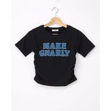 クロ | デニム貼付サイドギャザーT | INGNI
