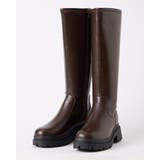 ダークブラウン | インヒール厚底ロングブーツ | INGNI 