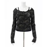 ムラ染めヘンリーNレイヤード胸クロスTOPs | INGNI  | 詳細画像6 