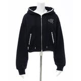 レース付胸ロゴ裏毛ショートZIPパーカー | INGNI  | 詳細画像2 