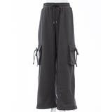 チャコールグレー | リボン付カーゴ裏毛PT | INGNI 