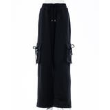 クロ | リボン付カーゴ裏毛PT | INGNI 