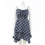コン/チェック | チェック柄イレヘムミニキャミワンピ | INGNI