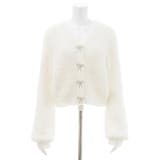 【WEB限定アイテム】Vネックリボン釦フェザーニットカーディガン | INGNI | 詳細画像10