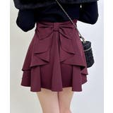 ボルドー | Backリボンフレアスカパン | INGNI 