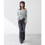 前釦フレアデニムパンツ | INGNI | 詳細画像1