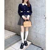 12G衿付配色金釦ニットカーディガン | INGNI  | 詳細画像18 