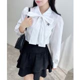 胸刺繍ボウタイブラウス | INGNI  | 詳細画像3 