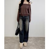 肩リボンオフショル裏毛トップス | INGNI | 詳細画像21