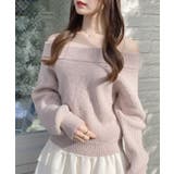 7Gもちもちラメ畦パールビジュ付オフショルニット | INGNI  | 詳細画像2 