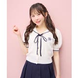 オフホワイト/コン | 12Gセーラーカラー配色ニットカーディガン | INGNI