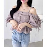 ツイードペプラムオフショルブラウス | INGNI  | 詳細画像3 