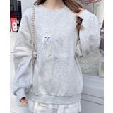 装飾リボン付ねこ裏毛トップス | INGNI  | 詳細画像1 