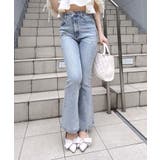 ビジュ付フレアデニムパンツ | INGNI  | 詳細画像3 