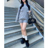 5Gポンポン付ケーブルチュニックニットパーカー | INGNI  | 詳細画像19 