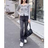 12G衿付オフショルフロントZIPニットカーディガン | INGNI  | 詳細画像12 