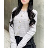 12G金釦ケーブルニットカーディガン | INGNI  | 詳細画像3 