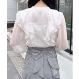 装飾釦ラメシアーフリルブラウス | INGNI  | 詳細画像6 