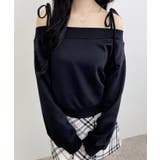 肩リボンオフショル裏毛トップス | INGNI | 詳細画像13